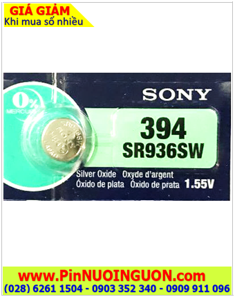 Sony SR936SW _Pin 394; Pin đồng hồ 1.55v Silver Oxide Sony SR936SW _Pin 394